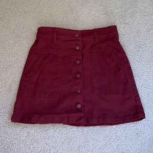 Burgundy skirt